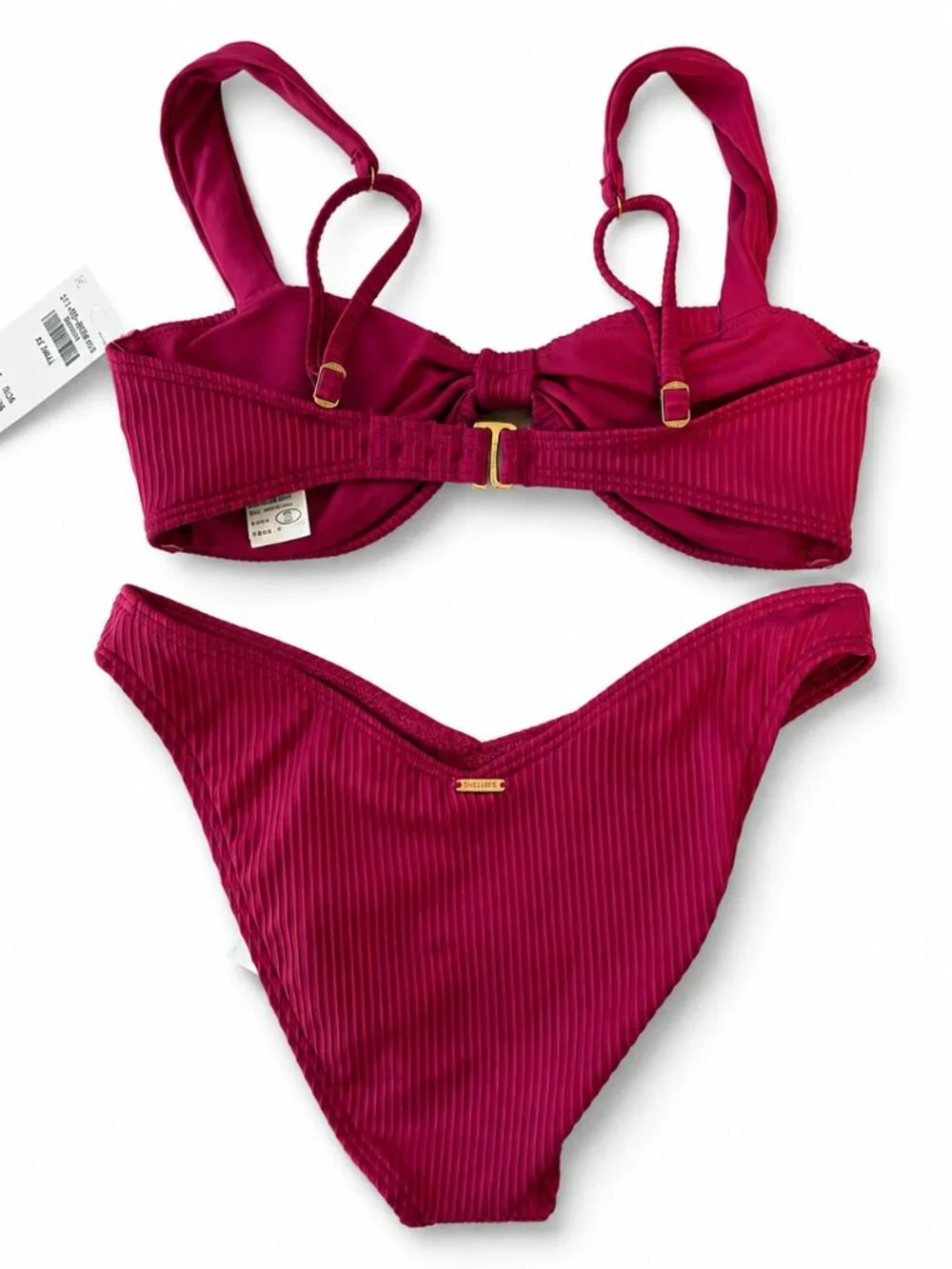 Hollister Pink Ribbed Bikini Set XXS NWT